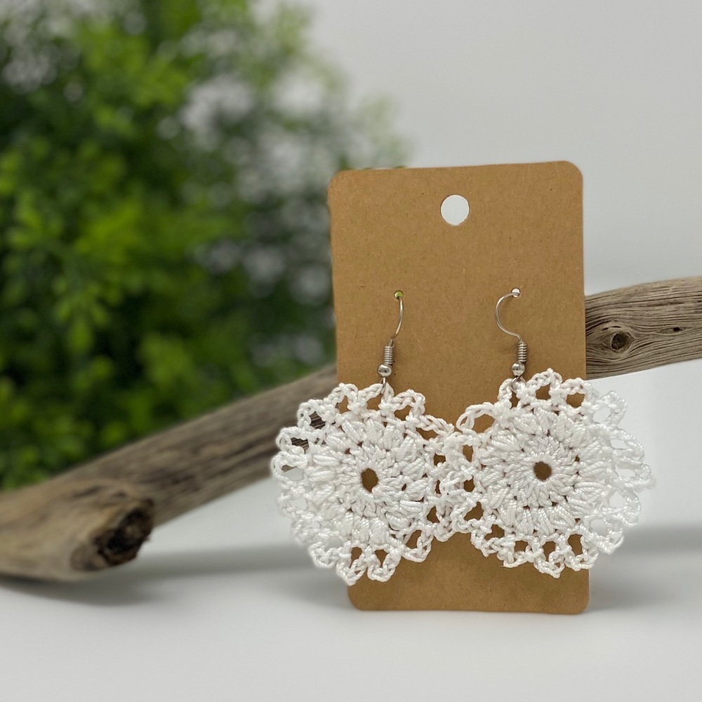 Hand crocheted earrings